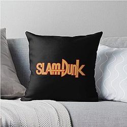 Slam Dunk Pillows - Red Stroke Gold Letter Slam Dunk Throw Pillow RB0512