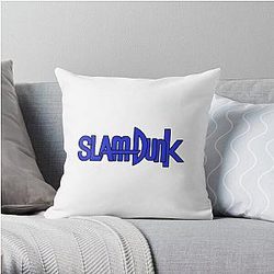 Slam Dunk Pillows - Black Stroke Blue Letter Slam Dunk Throw Pillow RB0512