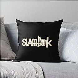 Slam Dunk Pillows - Gold Stroke White Letter Slam Dunk Throw Pillow RB0512