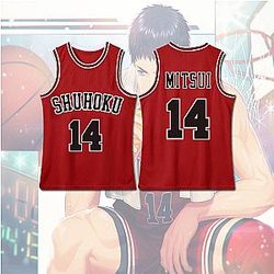 Slam Dunk Cosplay - Slam Dunk Hisashi Mitsui Red Baseball Cosplay Costume