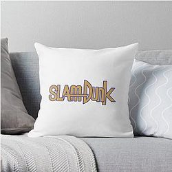 Slam Dunk Pillows - Blue Stroke Gold Letter Slam Dunk Throw Pillow RB0512