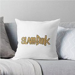 Slam Dunk Pillows - Black Stroke Gold Letter Slam Dunk Throw Pillow RB0512