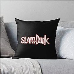 Slam Dunk Pillows - Red Stroke White Letter Slam Dunk Throw Pillow RB0512