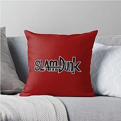 Slam Dunk Pillows - White Stroke Black Letter Slam Dunk Throw Pillow RB0512