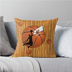 Slam Dunk Pillows - Slam Dunk Basketball Player Throw Pillow RB0512