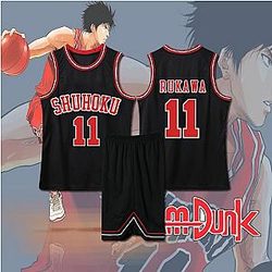 Slam Dunk Cosplay - Slam Dunk Kaede Rukawa Black Cosplay Costume