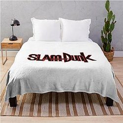 Slam Dunk Blanket - Red Stroke Black Letter Slam Dunk Throw Blanket RB0512