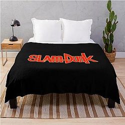 Slam Dunk Blanket - Gold Stroke Red Letter Slam Dunk Throw Blanket RB0512