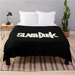 Slam Dunk Blanket - Gold Stroke White Letter Slam Dunk Throw Blanket RB0512