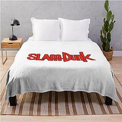 Slam Dunk Blanket - Dark Stroke Red Letter Slam Dunk Throw Blanket RB0512