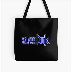 Slam Dunk Bags - White Stroke Blue Letter Slam Dunk Tote Bag RB0512