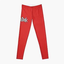 Slam Dunk Leggings - Black Stroke White Letter Slam Dunk Leggings RB0512