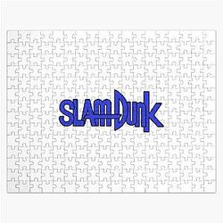 Slam Dunk Puzzles - Black Stroke Blue Letter Slam Dunk Jigsaw Puzzle RB0512