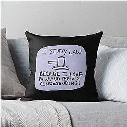 Law Slander Sticker Throw Pillow RB1512