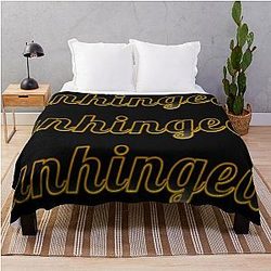 Very unhinged  veryunhinged  major slander funny Throw Blanket RB1512