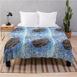 Slap Shot Hockey Art Blanket
