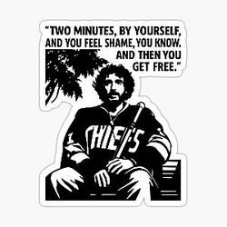 Denis Lemieux - Slap Shot - Two Minutes of Shame Sticker