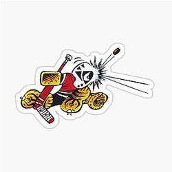 Small Hockey Goalie Slap Shot Mask Save Sticker