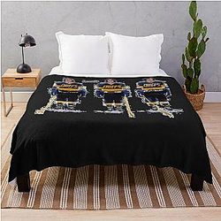 Hanson Brothers Slap Shot Classic T-Shirt Throw Blanket