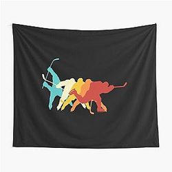 Retro Ice Hockey Slap shot Tapestry