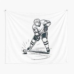 Dynamic Ice Hockey Player Slap Shot