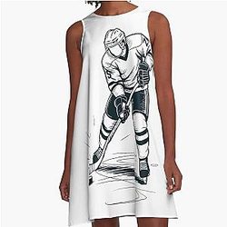 Dynamic Ice Hockey Player Slap Shot Dress