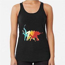Retro Ice Hockey Slapshot Racerback Tank Top