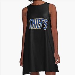 Slap Shot Charlton Chiefs Hanson Brothers White A-Line Dress