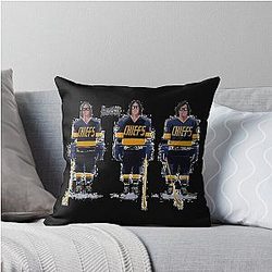 Hanson Brothers Slap Shot Throw Pillow