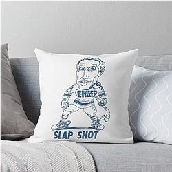 Vintage Slap Shot Throw Pillow (1976)