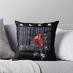 Alex Ovechkin Slapshot Throw Pillow