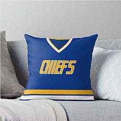 Slap Shot (1977) Charlestown Chiefs Jersey Throw Pillow