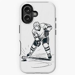 Dynamic Ice Hockey Player Slapshot Tough Case