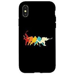Retro Slap Shot Hockey Player Case for iPhone X/XS