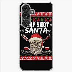 Slap Shot Santa Hockey Ugly Christmas Design Samsung Galaxy Soft Case