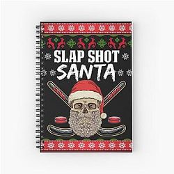 Slap Shot Santa Christmas Design Notebook