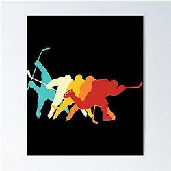 Retro Ice Hockey Slapshot Poster