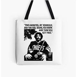 Denis Lemieux - Slap Shot - Two Minutes of Shame All Over Print Tote Bag