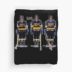 Hanson Brothers Slap Shot Duvet Cover