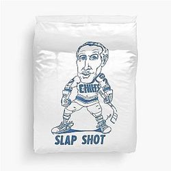 Vintage Slap Shot Duvet Cover 1976