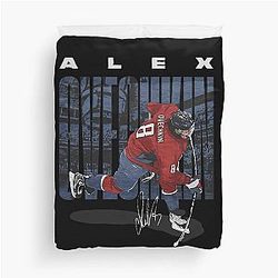 Alex Ovechkin Slapshot Duvet Cover