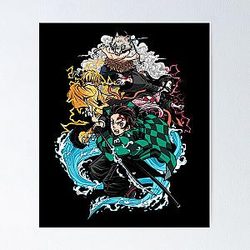 démon slayer les enfants Affiche RB2611