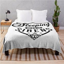 Proud  Sleeping With Sirens Band Logos Favorite  Gifts For Halloween Throw Blanket RB0301