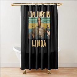 Loose Black Chic Cartoon Men Plus Size Tee Loose, Doyle Hargraves Sling Blade Shower Curtain