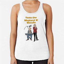 Sling blade mustard n biscuits Racerback Tank Top