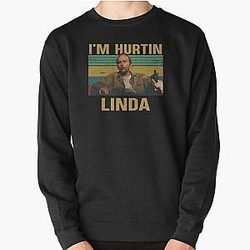 Loose Black Chic Cartoon Men Plus Size Tee Loose, Doyle Hargraves Sling Blade Pullover Sweatshirt