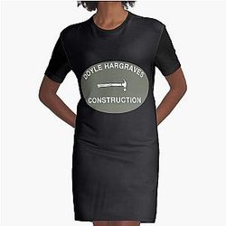 Doyle Hargraves Construction Sling Blade White Classic Graphic T-Shirt Dress