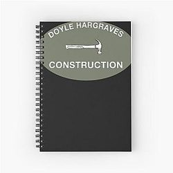 Doyle Hargraves Construction Sling Blade White Classic Spiral Notebook