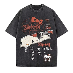 Hello Kitty DTNK1409 Washed Slipknot T-Shirt