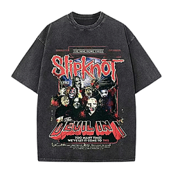 Face Collage DTNK1409 Washed Slipknot T-Shirt